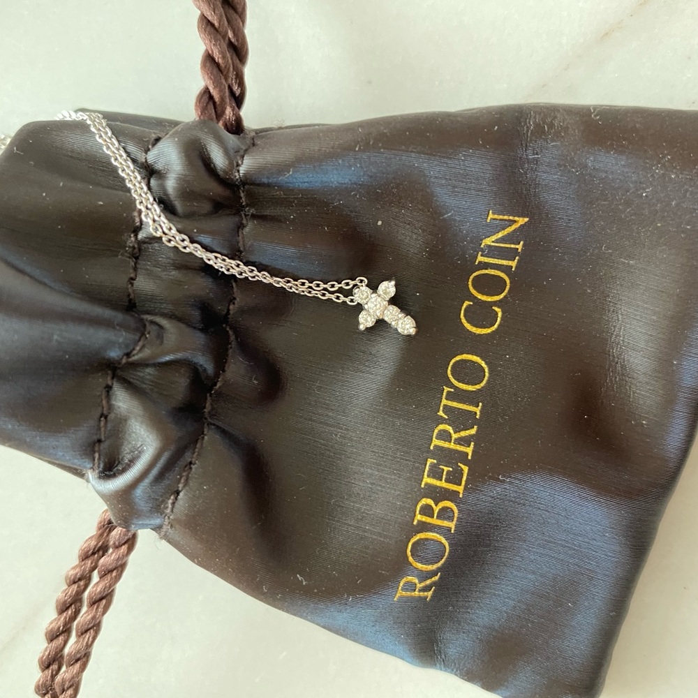 Roberto Coin Tiny Treasures Diamond Cross